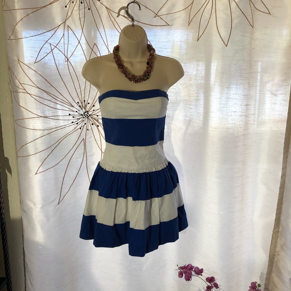 Abercrombie & Firch blue and white stripped dress